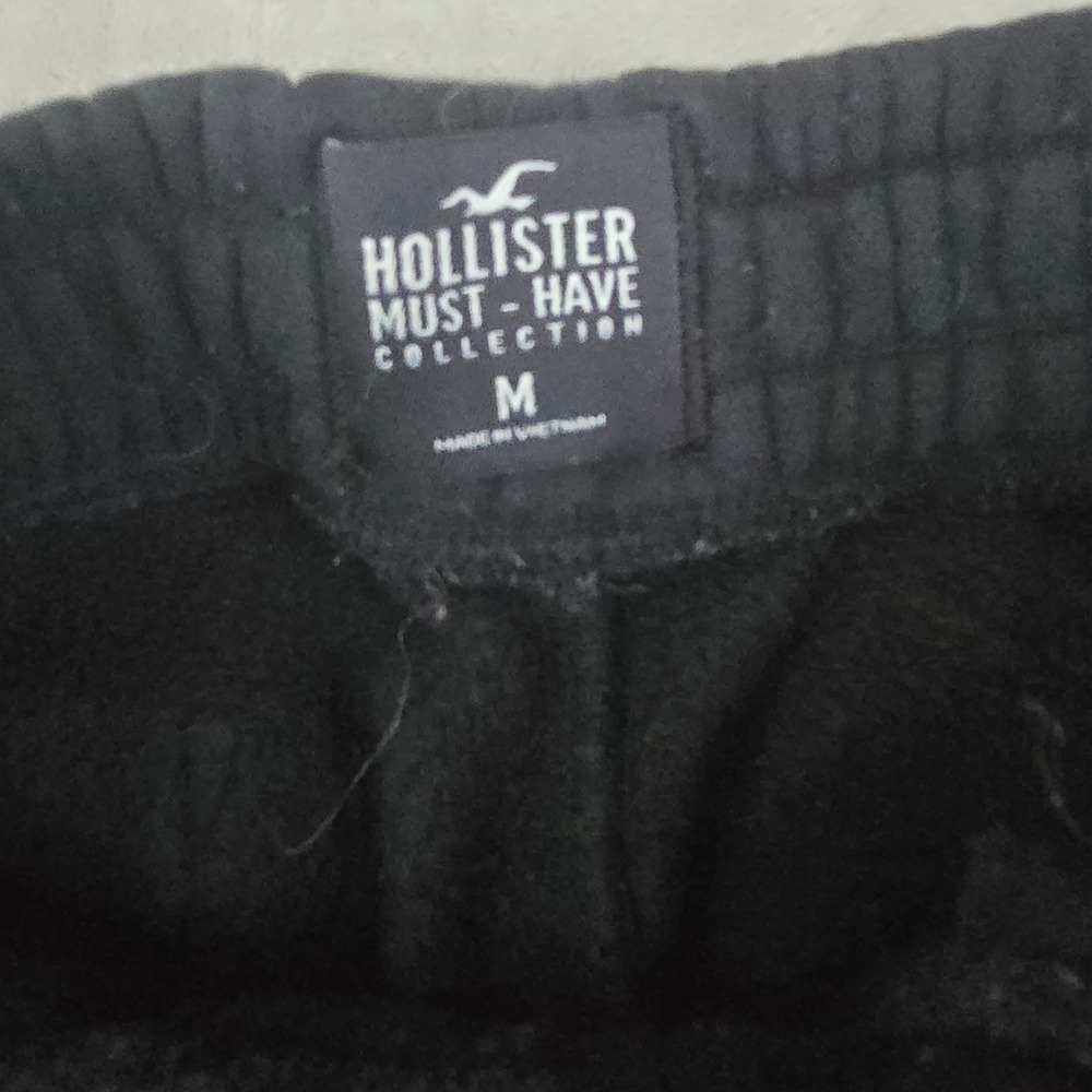 Hollister Must-Have Collection Black Jogger Sweatpants Mens Medium Script Logo - Picture 3 of 6